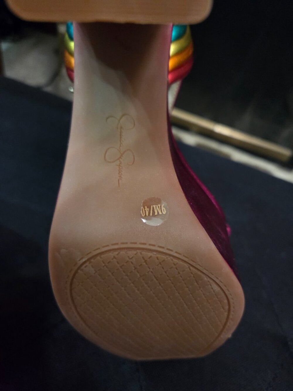 Jessica Simpson rainbow platform heel - Picture 3 of 5